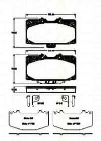 Тормозные колодки Triscan 8110 68181