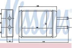 Радиатор печки Nissens 77506