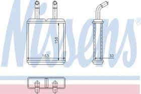 Радиатор печки Nissens 77621