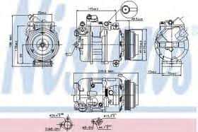 Компрессор кондиционера Nissens 89080