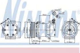 Компрессор кондиционера Nissens 89109