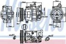 Компрессор кондиционера Nissens 89111