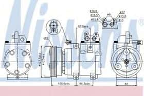 Компрессор кондиционера Nissens 89270
