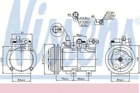 Компрессор кондиционера Nissens 89282