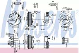 Компрессор кондиционера Nissens 890057