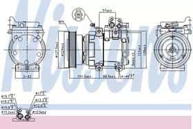 Компрессор кондиционера Nissens 89387
