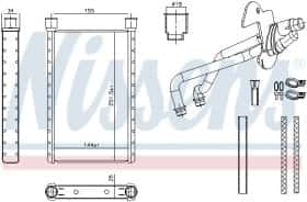 Радиатор печки Nissens 707282
