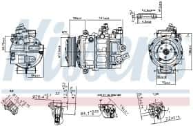Компрессор кондиционера Nissens 890754