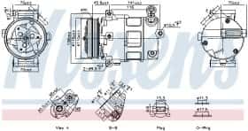 Компрессор кондиционера Nissens 891152