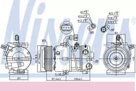 Компрессор кондиционера Nissens 890575
