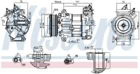 Компрессор кондиционера Nissens 890790