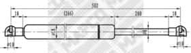 Газовый упор багажника MAPCO 91809