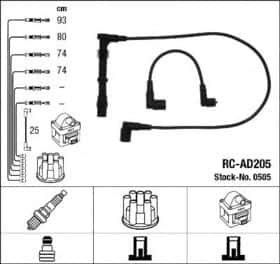 Комплект дротів запалювання NGK 0505
