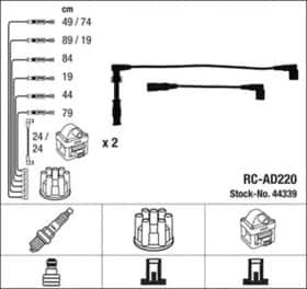 Комплект дротів запалювання NGK 44339