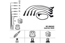 Комплект дротів запалювання NGK 44342