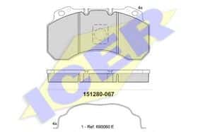 Гальмівні колодки Icer 151280-067