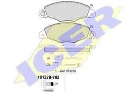 Гальмівні колодки Icer 181278-702