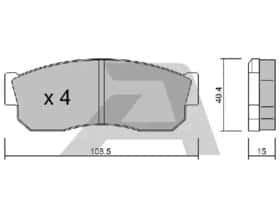 Гальмівні колодки Aisin bpsb1901