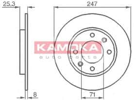 Гальмівний диск Kamoka 103488