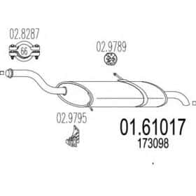 Глушитель выхлопных газов конечный