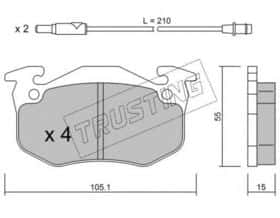 Гальмівні колодки Trusting 038.2