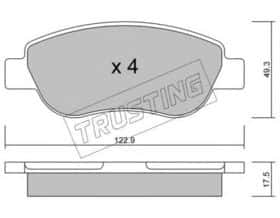 Гальмівні колодки Trusting 797.0