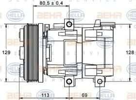 Компрессор кондиционера Behr Hella 8FK 351 113-391