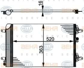 Радіатор кондиціонера Behr Hella 8FC 351 301-524
