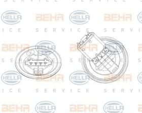 Регулятор вентилятора салону Behr Hella 5HL 351 321-301 Регулятор вентилятора салону Behr Hella 5HL 351 321-301
