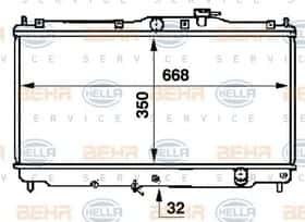 Радиатор охлаждения двигателя Behr Hella 8MK 376 707-351