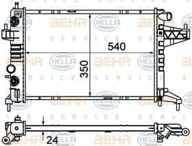Радиатор охлаждения двигателя Behr Hella 8MK 376 714-371