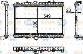 Радиатор охлаждения двигателя Behr Hella 8MK 376 714-391