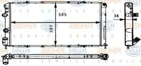 Радиатор охлаждения двигателя Behr Hella 8MK 376 715-531