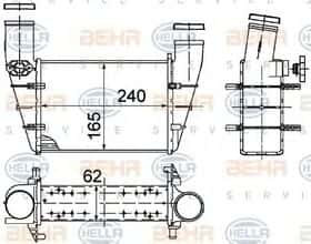 Интеркулер Behr Hella 8ML 376 727-581 Интеркулер Behr Hella 8ML 376 727-581