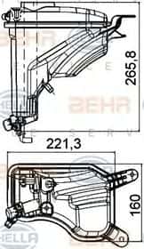 Бачок охлаждающей жидкости Behr Hella 8MA 376 789-751