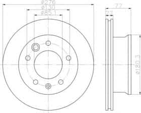 Тормозной диск Behr Hella 8DD 355 111-001