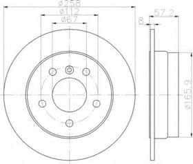 Тормозной диск Behr Hella 8DD 355 111-101