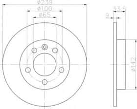 Тормозной диск Behr Hella 8DD 355 107-461