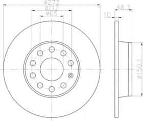 Тормозной диск Behr Hella 8DD 355 116-971