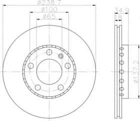 Тормозной диск Behr Hella 8DD 355 107-651