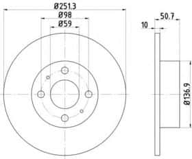 Тормозной диск Behr Hella 8DD 355 101-101
