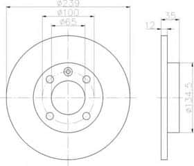 Тормозной диск Behr Hella 8DD 355 100-131
