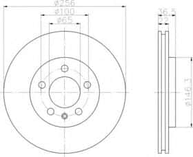 Тормозной диск Behr Hella 8DD 355 105-361