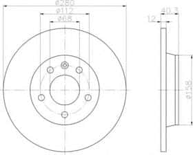 Тормозной диск Behr Hella 8DD 355 105-611