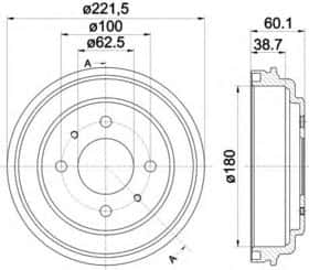 Гальмівний барабан Behr Hella 8DT 355 302-451