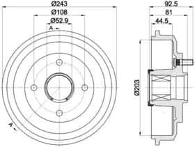 Гальмівний барабан Behr Hella 8dt355302751