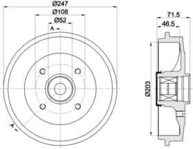 Гальмівний барабан Behr Hella 8dt355302781