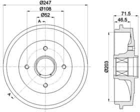 Гальмівний барабан Behr Hella 8dt355302791