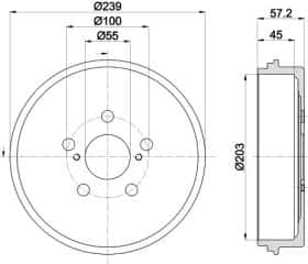 Гальмівний барабан Behr Hella 8dt355303531