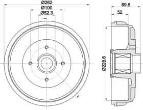 Тормозной барабан Behr Hella 8dt355303411